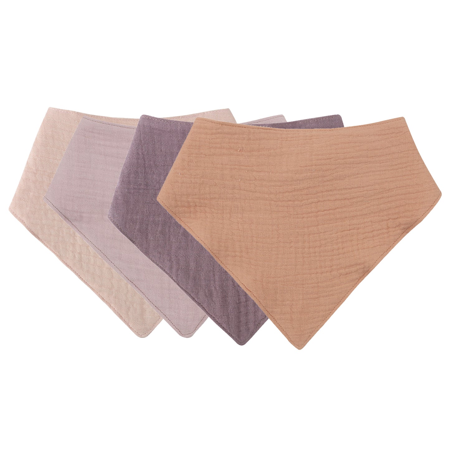 Bandana Muslin Slabbetjes - Lilac Rosé (4st)