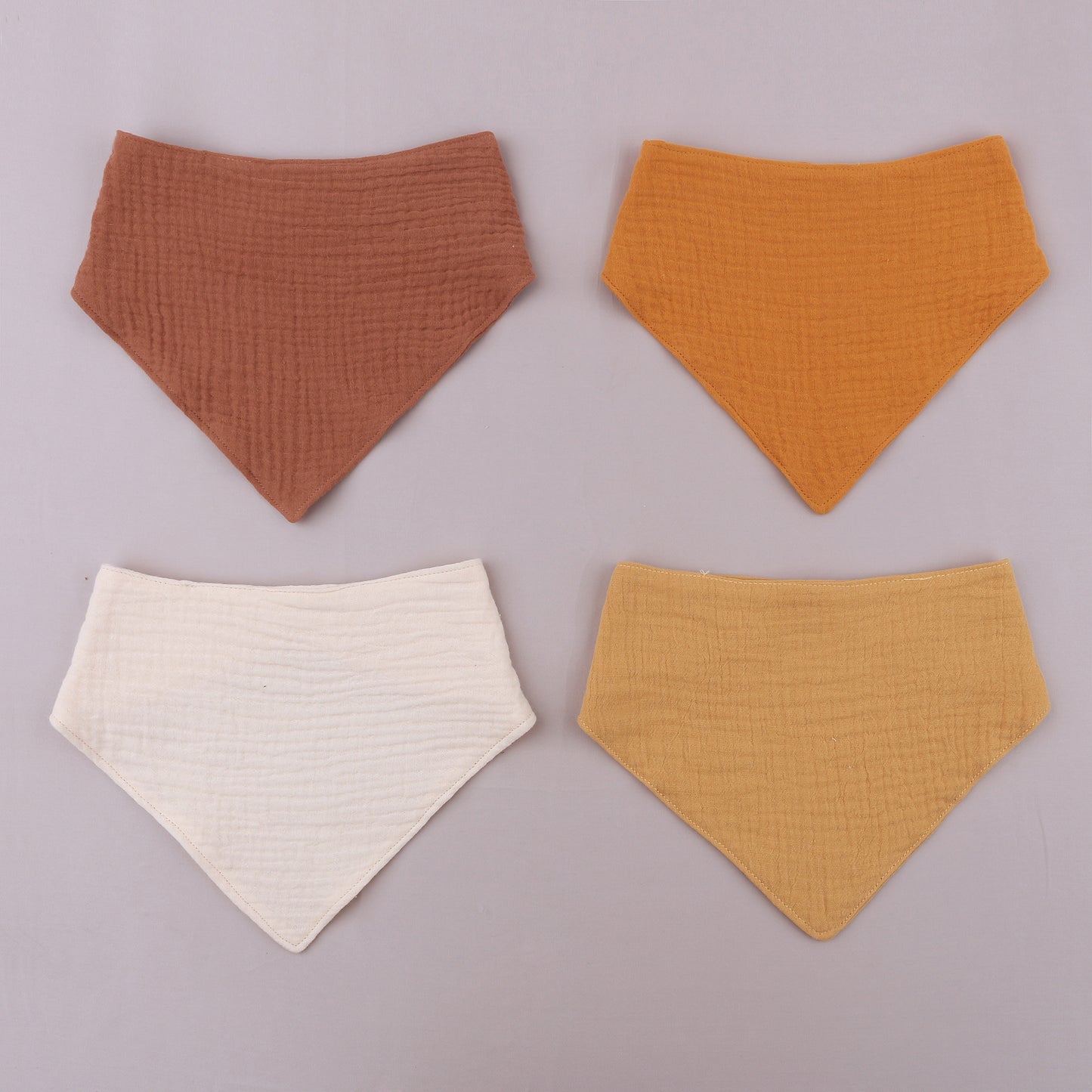 Bandana Muslin Slabbetjes - Orange Yellow (4st)