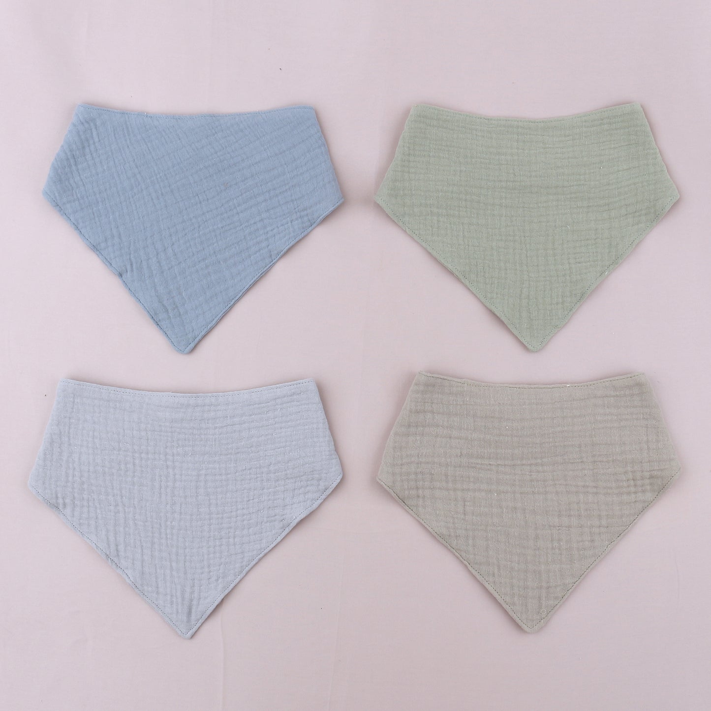 Bandana Muslin Slabbetjes - Blue Green (4st)