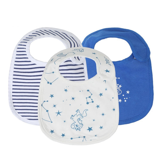 Set van 3 Paar Baby Slabbetje - Blue